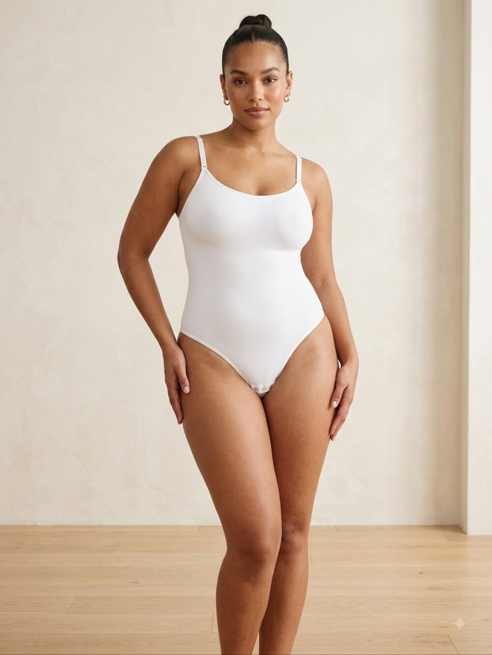Shapermint Seamless Scoop Bodysuit - White